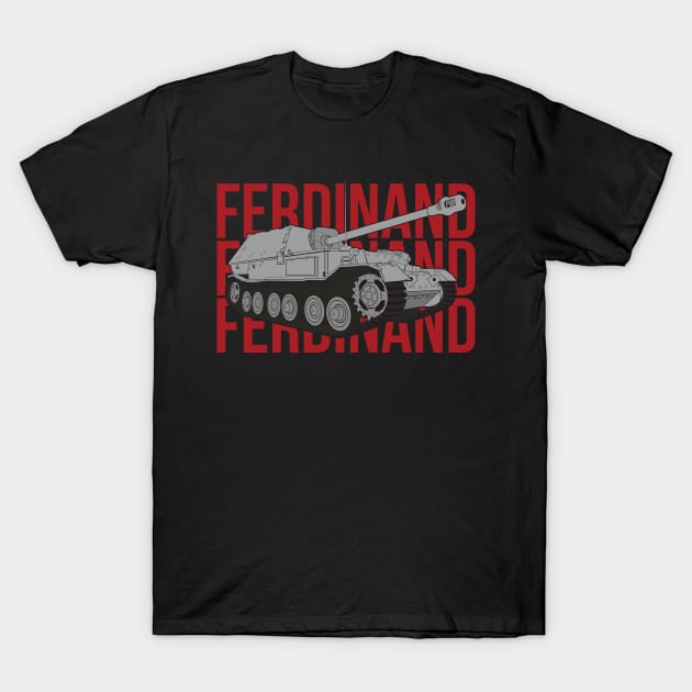 Ferdinand German tank destroyer T-Shirt by FAawRay